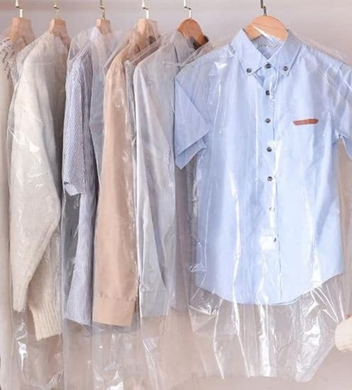 20-pack klädpåsar - Transparent - Dammtät - 60 x 90 cm