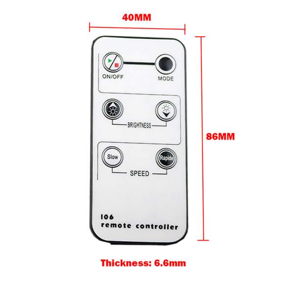 Nycklar IR-fjärrkontroll Trådlös fjärrkontroll, 5V/12V/24V 6A