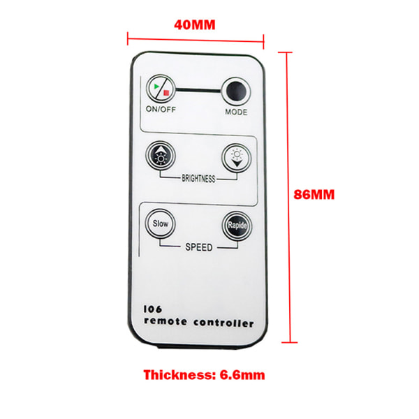 Nycklar IR-fjärrkontroll Trådlös fjärrkontroll, 5V/12V/24V 6A