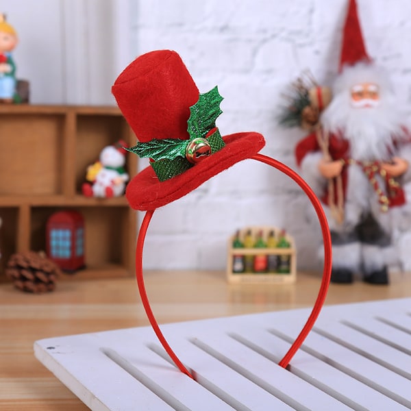 2 stk. Julehovedbånd Julemand Hat Hovedbånd (Top Hat)