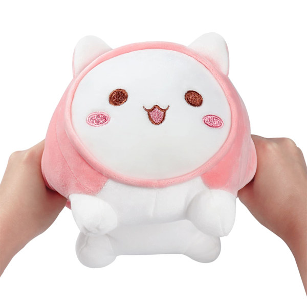 Fylt dyreleke katt, gaver til gutter og jenter (rosa katt, 30 cm)