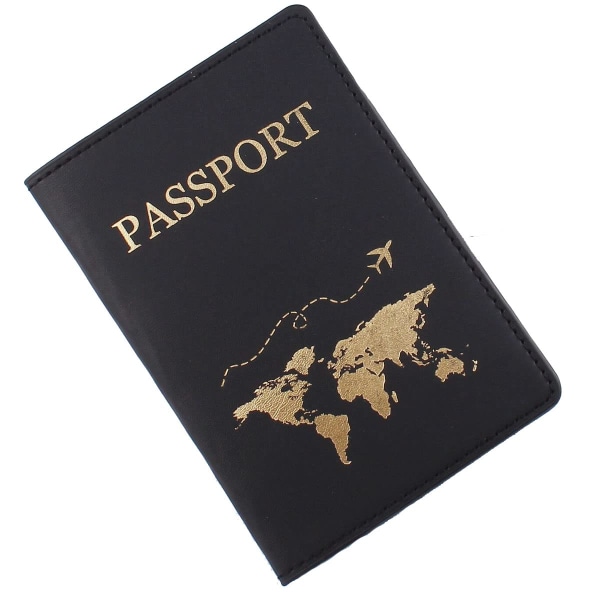 Pasholdercover, PU læder pascover med pung til kreditkort, penge, visitkort, pas, boardingkort til kvinder mænd