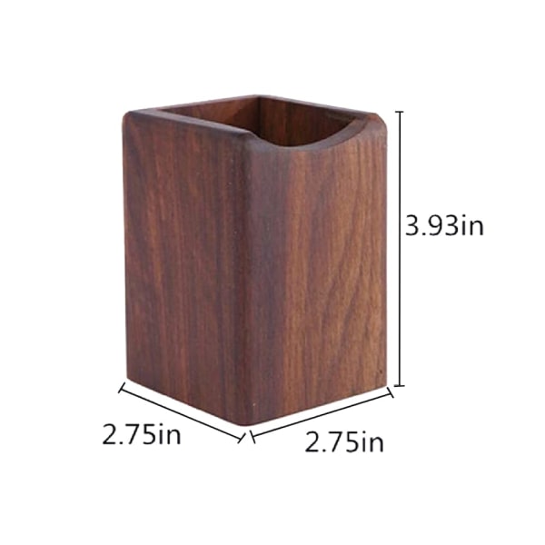 Pen Organizer i træ, blyantholder til skrivebord (sort valnød)
