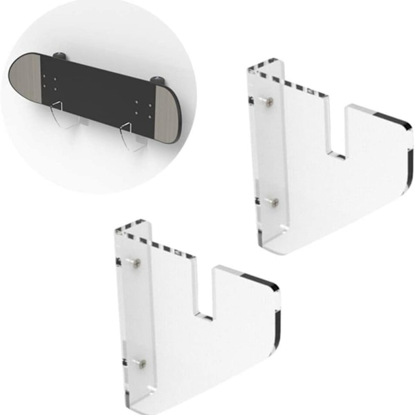 Veggmontert Skateboardstativ, Transparent Skateboardhylle, Akryl Skateboardstativ