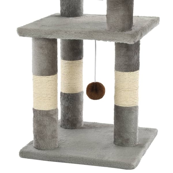 vidaXL Klorestativ til katt med sisalstolpe 65 cm grå gray gray