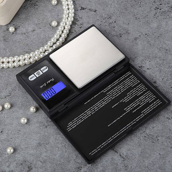 Digital fickvåg set med 0,01 g - 500 g kalibreringsvikt