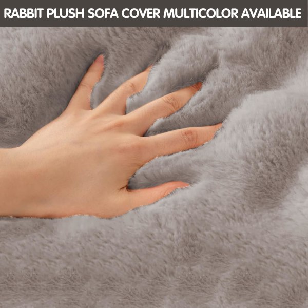 Paksut Rabbit-pehmopäälliset 1 2 3 istuttava, hauska sumea cover, lämmin samettisohvan tyynynpäällinen (70x210 cm)