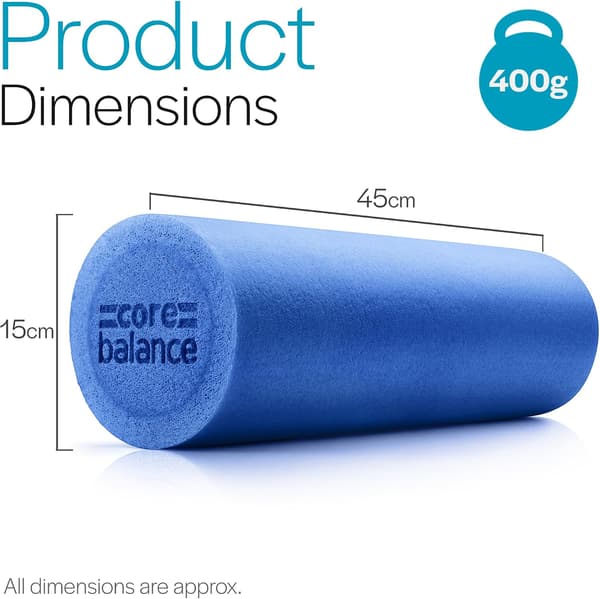 Foam Roller Massager 45 cm Lang Medium Density EPE Muskelmassage (45 cm - Blå)