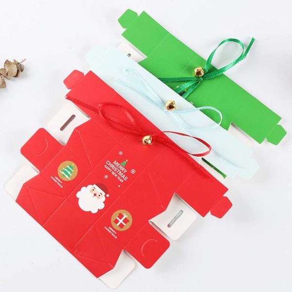 10 st julgodisboxar julklappsbox (röd)