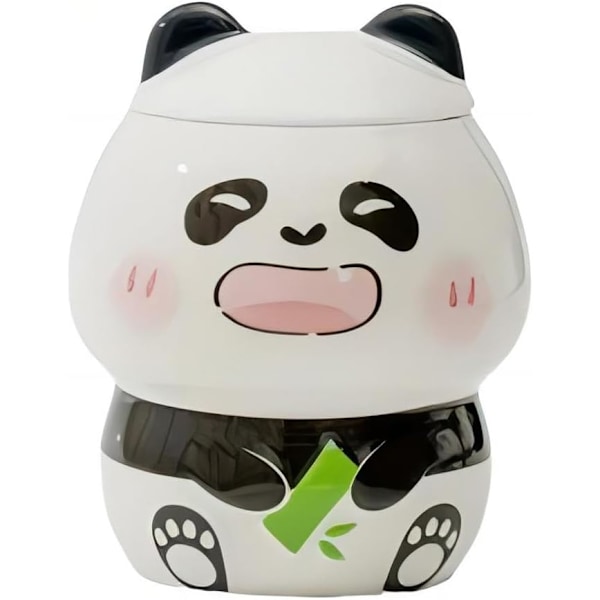 Kreativ panda krus sødt keramisk kaffekrus med låg kawaii 3D panda kaffekop nyhedskrus gaver til pandaelskere kvinder venner