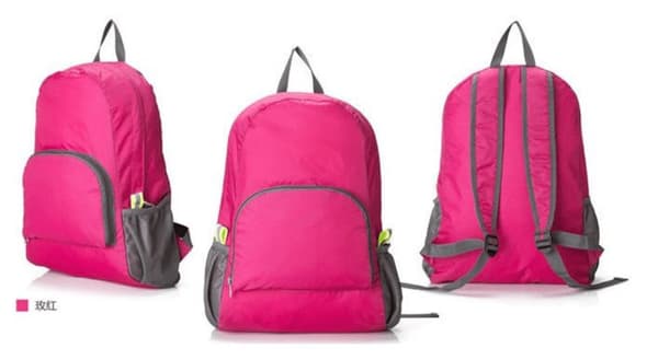 Sammenfoldelig rygsæk - Perfekt til rejser Pink pink