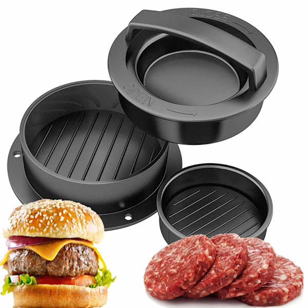 Non-Stick Hamburger Mold Kit Bästa Köksredskap (Svart)