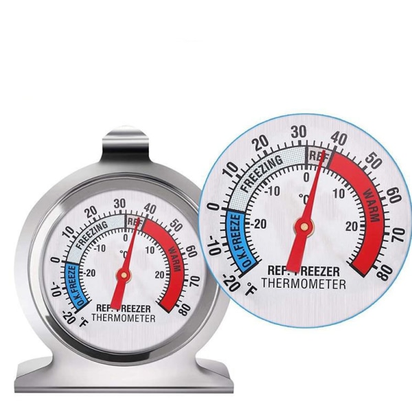 4-pakning kjøleskap fryser termometer Stort urskive termometer