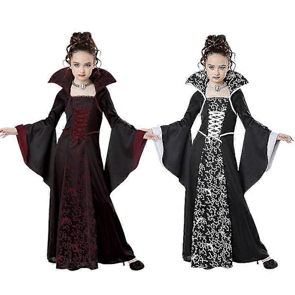 Halloween Cosplay Witch Vampire Costume for Kids Girls Disfraz Carnival Dress Up Party Mujer Children's Performance Clothing