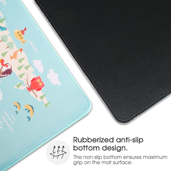 Gaming Mousepad Stor Mousepad Bordsmåtte Stor Størrelse Stilfuld Patent Skrivebordsmåtte Gummibund med Glatte Overflader Skridsikker