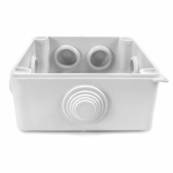 Koblingsboks, IP65 i ABS-plast, vanntett utvendig, Hvit, 100 x 100 x 70 mm