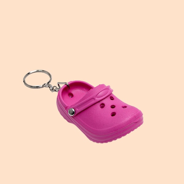 Värikäs Bling Söpö Kenkätyylinen Avaimenperä Mini Kumitennari Avaimenperä Hauska Lahja - Punainen Rose red