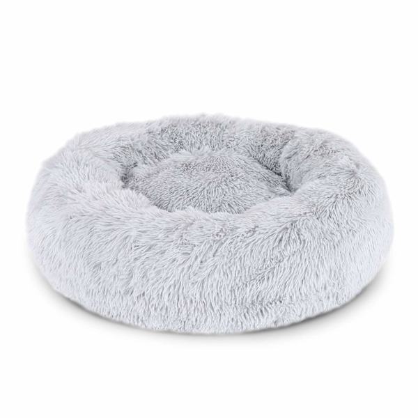 Rund hundekurv kattepute donut kurv Ø 50 cm (M) Lysegrå