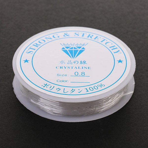 Transparent elastisk snor til smykkefremstilling