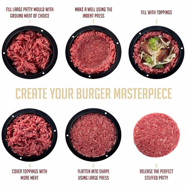 Non-Stick Hamburger Mold Kit Bästa Köksredskap (Svart)