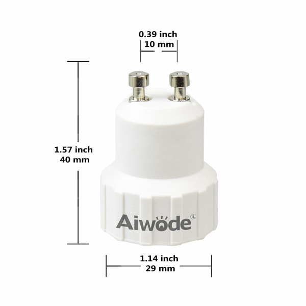 GU10 till E14 Adapter, Maximal Effekt 200W, 0~250V, 5-pack.
