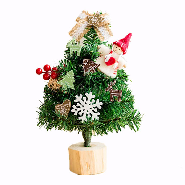Miniatyr skrivbordsjulgran 30 cm gröna fönsterdekorationer