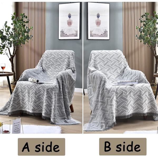 Kast til Sofaer Stor Sofa Kast 3 Personer, Stereoskopisk Jacquard Vævet Alsidig Dekorativ Kast til Sofa, Sengetæppe og Settee 130*180cm