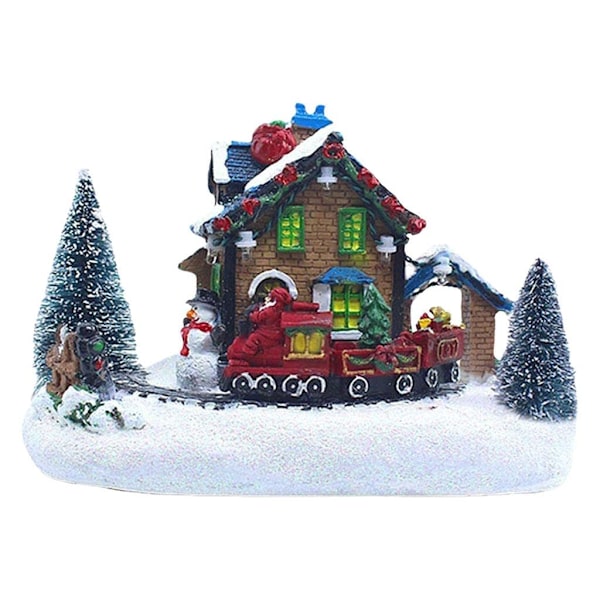 Miniatyyri LED-joulumajakylän lumikeskukset
