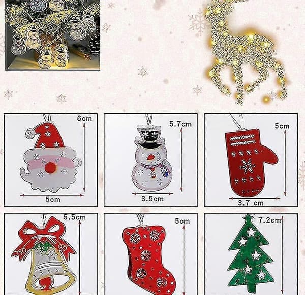 Jul LED-ljusslinga Jultomte Älg Snögubbe Julprydnad Ljusslinga Julklapp Julstrumpor