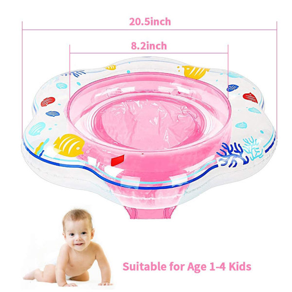 Baby Pool Buoy, med sikkerhedssæde, til 6-36 måneder baby (Pink)