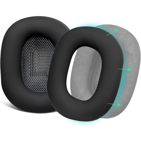 Beskyttende silikone ørepropper til AirPods Max, svedafvisende, let vaskbare, holdbare Black