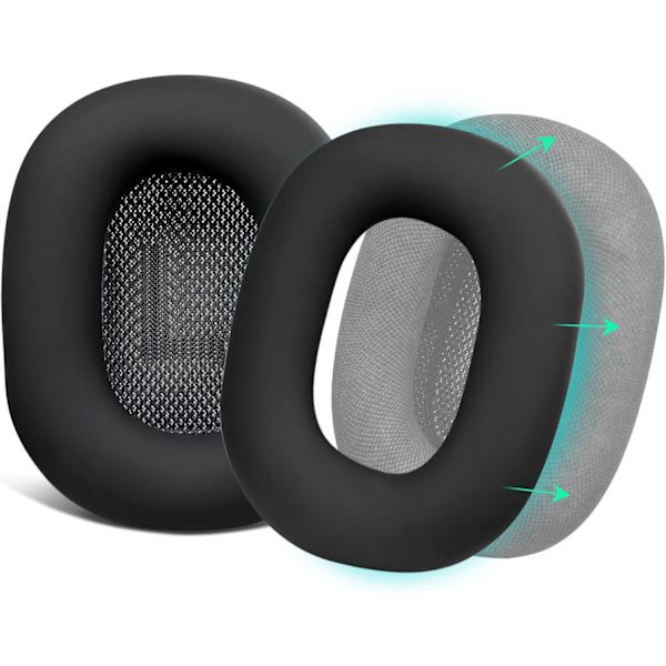 Silikonøreputer Dekselbeskytter for AirPods Max Hodetelefonputer, Svettebestandig, Lett å Vaske, Robust Holdbarhet
