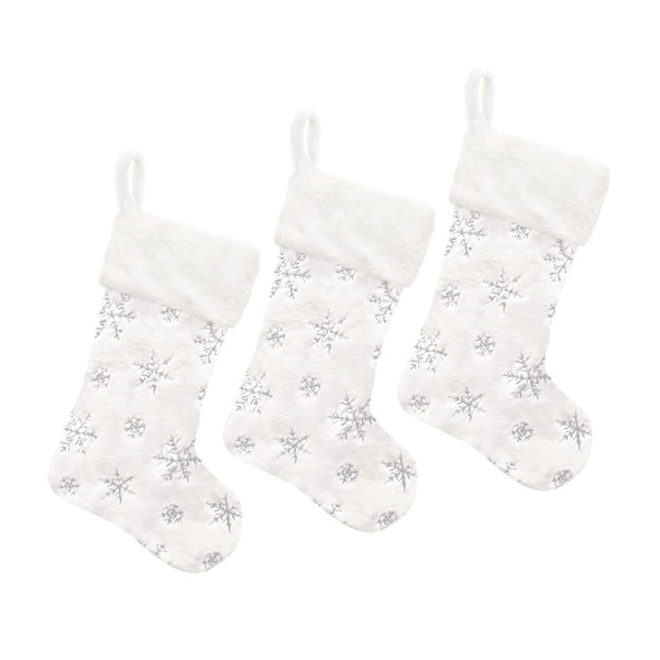 3-pack vita julstrumpor