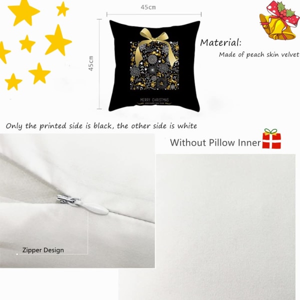 9 stk juleputer i svart