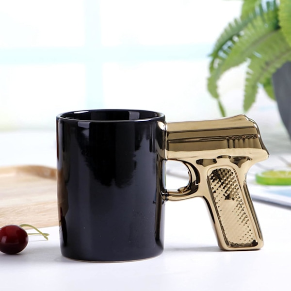 Hauska Asekahva Muk, Uutuus Keramiikka Kahvimukit, Henkilökohtainen Ase Kahvikuppeja, 3D Asekahva Vesi Kupit, Täydellinen Uutuus Gag Lahja