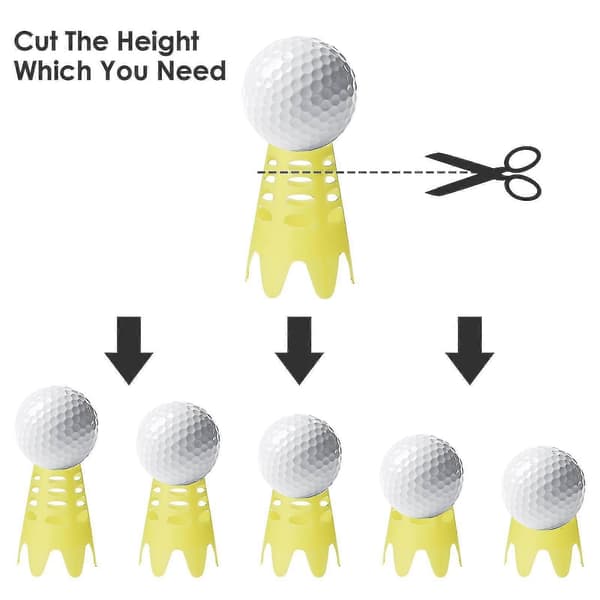 Golftees i plast til hjemmesimulator, golftees til udendørs og indendørs brug, simulatorøvelse, træningsmåtte, golftees Yellow