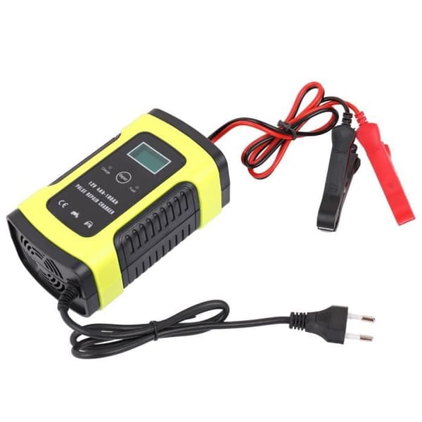 Bilbatteriladdare - Carrfan - 12V 6A - Intelligent - Snabbström - LCD-display