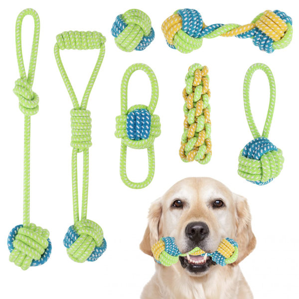 7 st Puppy Chew Leksaker, Valp Chews Rep, Small Dog Rope Toy
