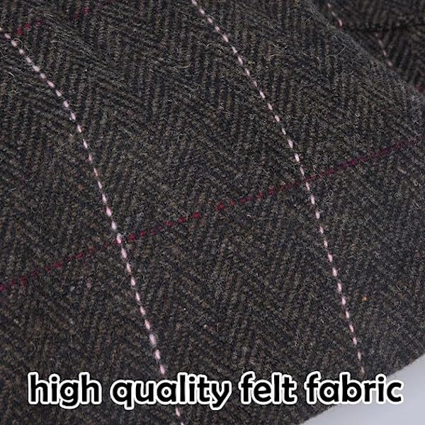 Tweed Flat Cap för Män Körkeps Newsboy Cap - Justerbar Trendig Newsboy Irländsk Basker, Höst Vinter, 55-59 CM Coffee