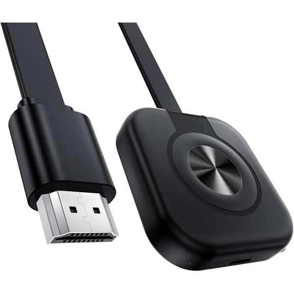 HDMI-sovitin, 4K 2.4G & 5G langaton HDMI-dongle iPhone/iPad/iOS/Android/Windows/Mac/suoratoisto-TV:lle/näytölle/projektorille, tukee Airplay/Miracast/DLNA:ta