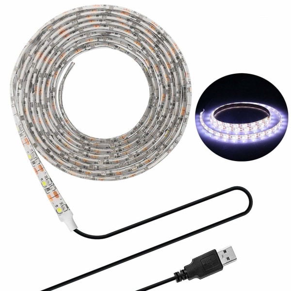 2x USB LED-strimler, vandtætte 16,4ft SMD 3528 5V blå