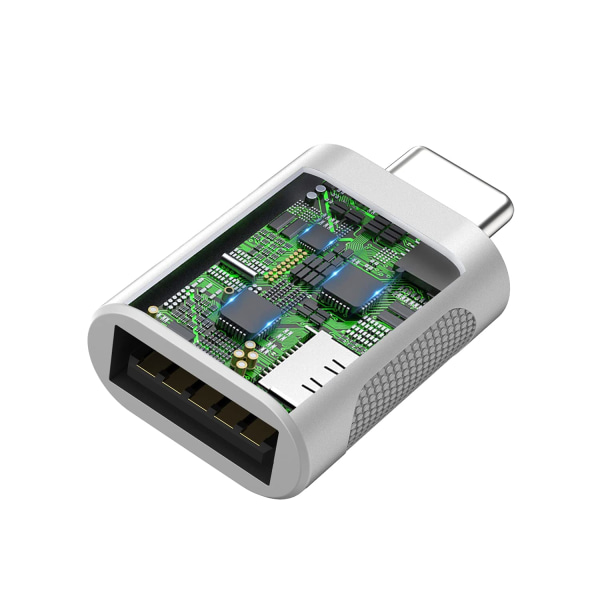 2-pakning USB Type-C til USB-adapter (sølv)