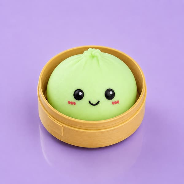 Dumpling Squishy Mystery Box 5.5 cm – Kawaii Fidget Legetøj & Stressbold til Børn +3 år