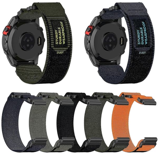 22 mm nylonklokkerem for Garmin Instinct Crossover Solar grå Grey