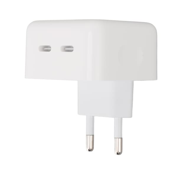 35W Dobbelt USB-C PD Hurtigoplader med Kabel til iPhone & Android, EU Stik 100-240V 0.2
