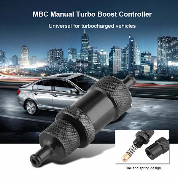 Justerbar manuell turbo boost-kontroller (svart)
