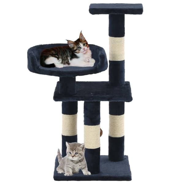 vidaXL Klorestativ til katt med sisalstolper 65 cm blå Blue blue