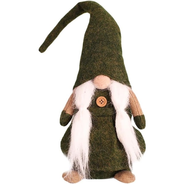 Christmas Gnome Svensk skandinavisk julenisse plysjdukke (grønn)