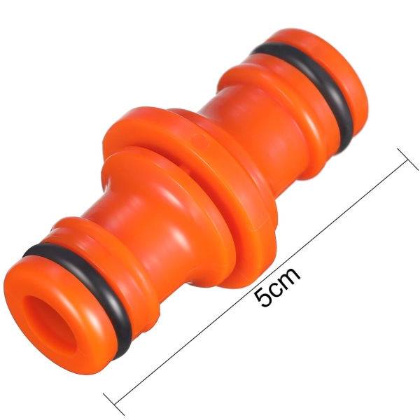 6 kpl kaksoisurospuolinen letkuliitin (oranssi)
