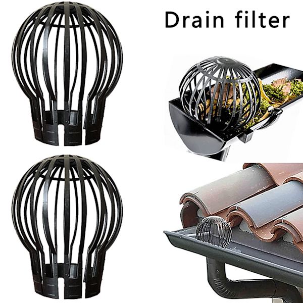 4-pack takfilterlock, svart avloppsfilter